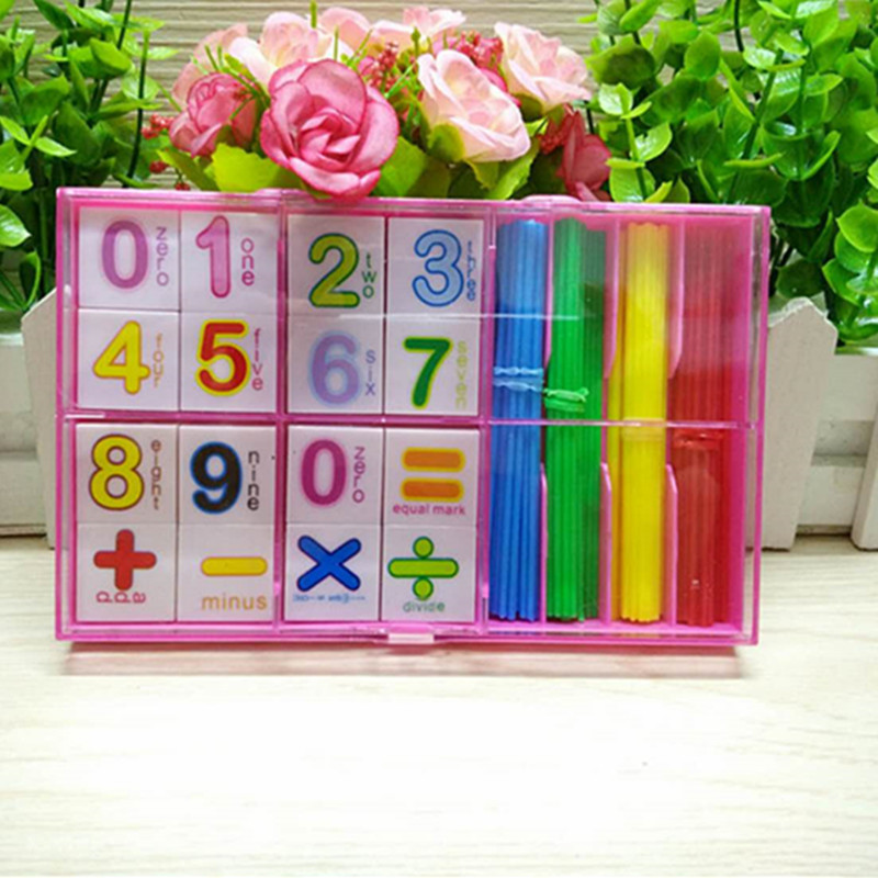小卡尼儿童益智文具小学生数学算术盒幼儿园数学教具计数棒学具盒