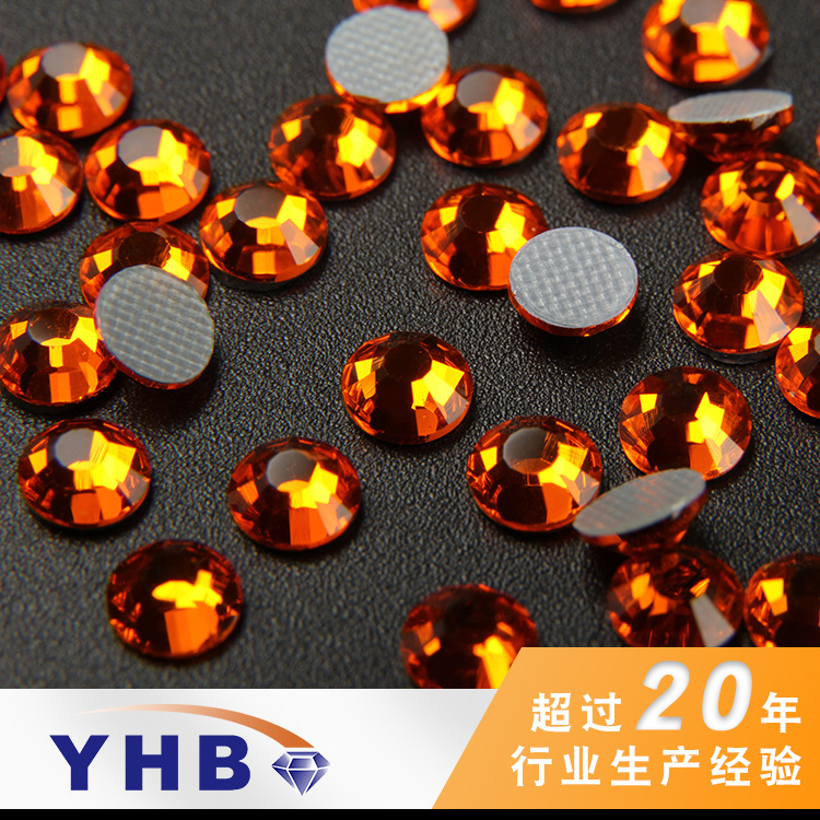 Factory Direct Sales Textile Accessories Hot Drilling Sun Red round International Trade Diamond SS8 Dance Performance Costume Ornaments Environmental Protection Diamond