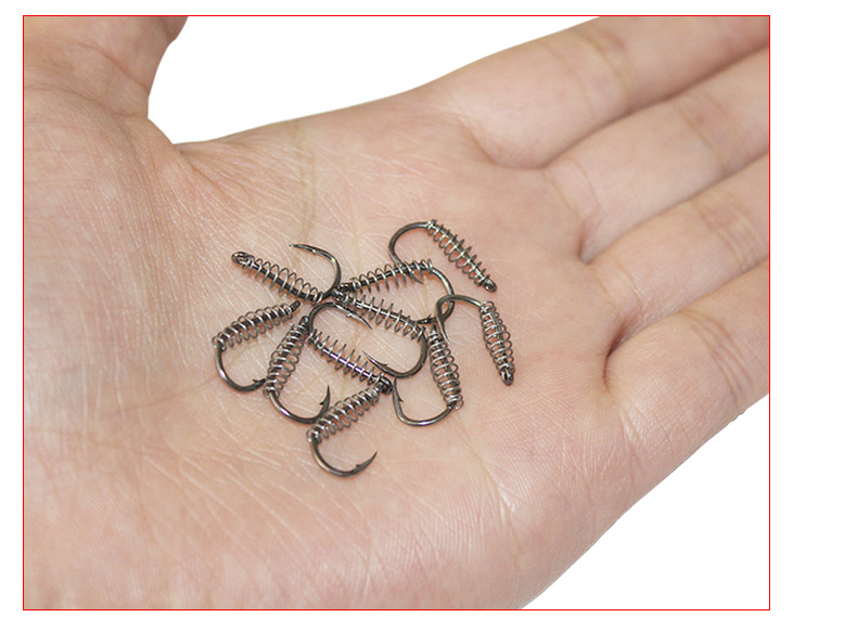 鲢鱼弹簧钩爆炸钩弹簧鲢鳙双钓组鲢鳙伊势尼钩钓鱼钩