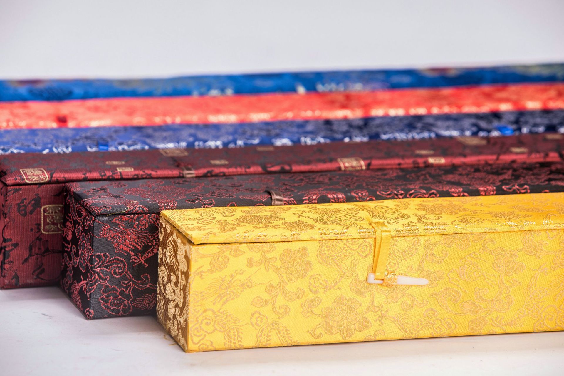 画盒锦布画盒书法书画国画包装盒字画盒立轴卷轴锦盒厂家批发