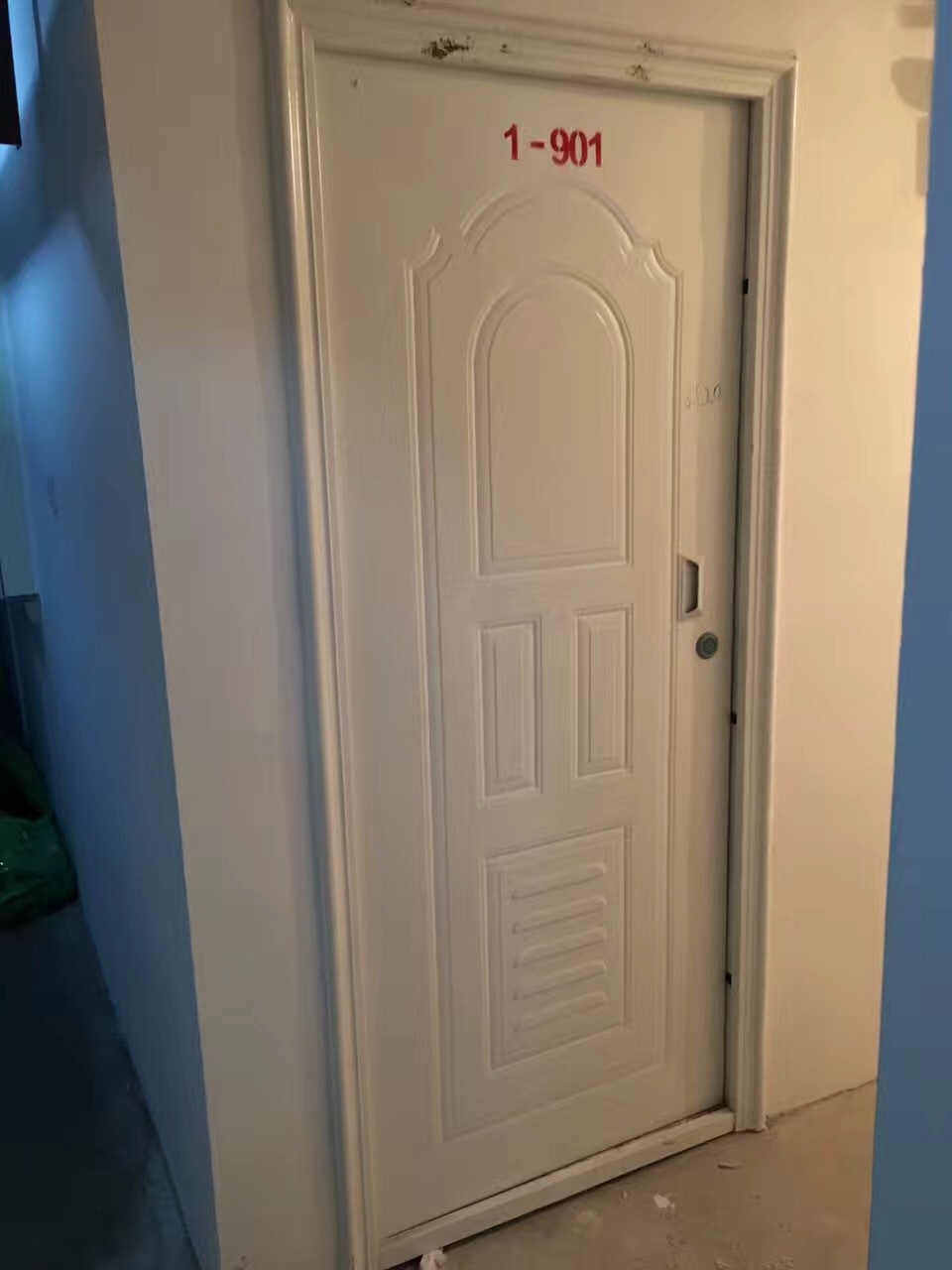 任丘地下室门专业生产厂家定做铁皮门 单板门 储藏间门等工程简易