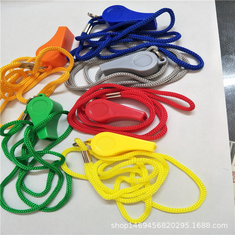 厂家大量批发 塑料6字口哨 彩色塑料口哨 跑步专用口哨