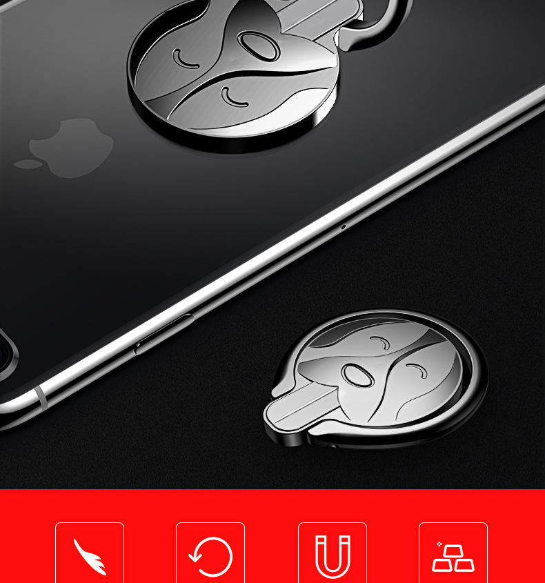 totu 狗年定制哈皮狗支架 360度旋转锌合金支架 手机平板指环支架