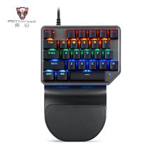 MOTOSPEED摩豹K27单手机械键盘混彩背光高特青轴红轴27键9种灯效