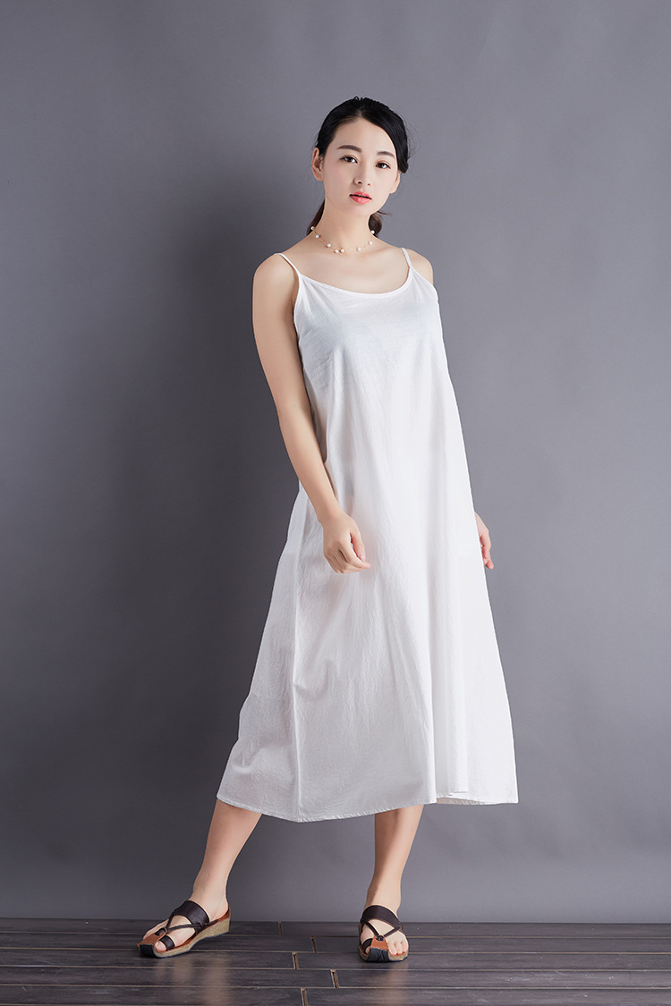 2020春季新款女装衬裙百搭吊带背心女打底连衣裙长款夏01802