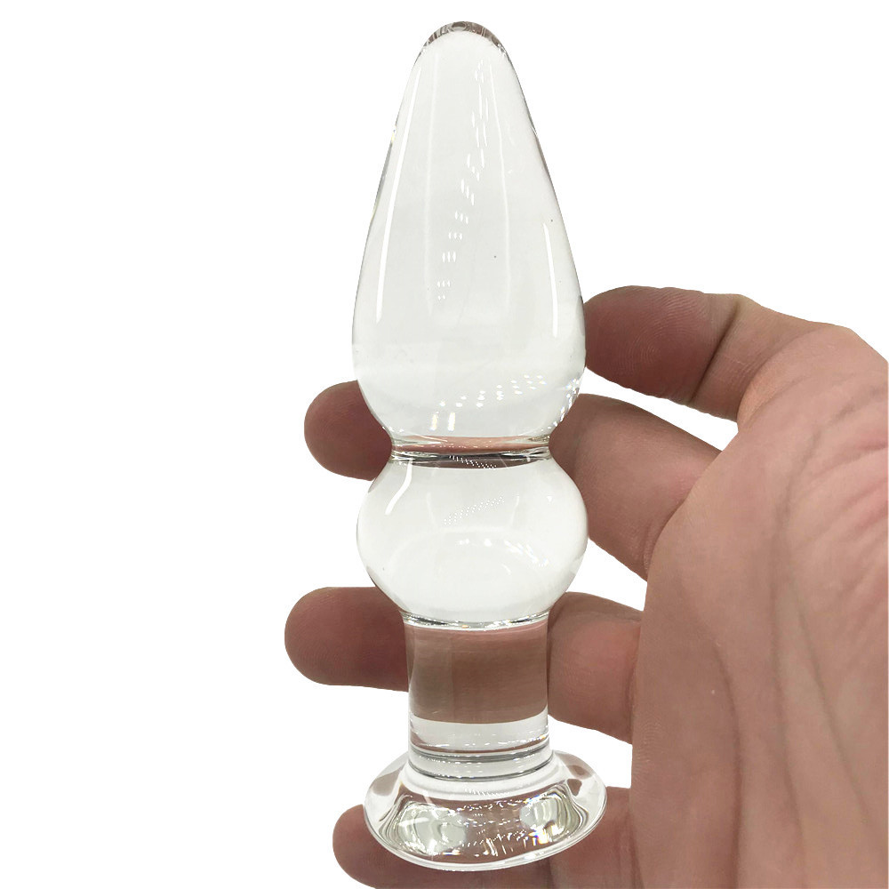 zcz水晶玻璃后庭肛塞锥形按摩棒肛门情趣自慰器具男女激情性用品