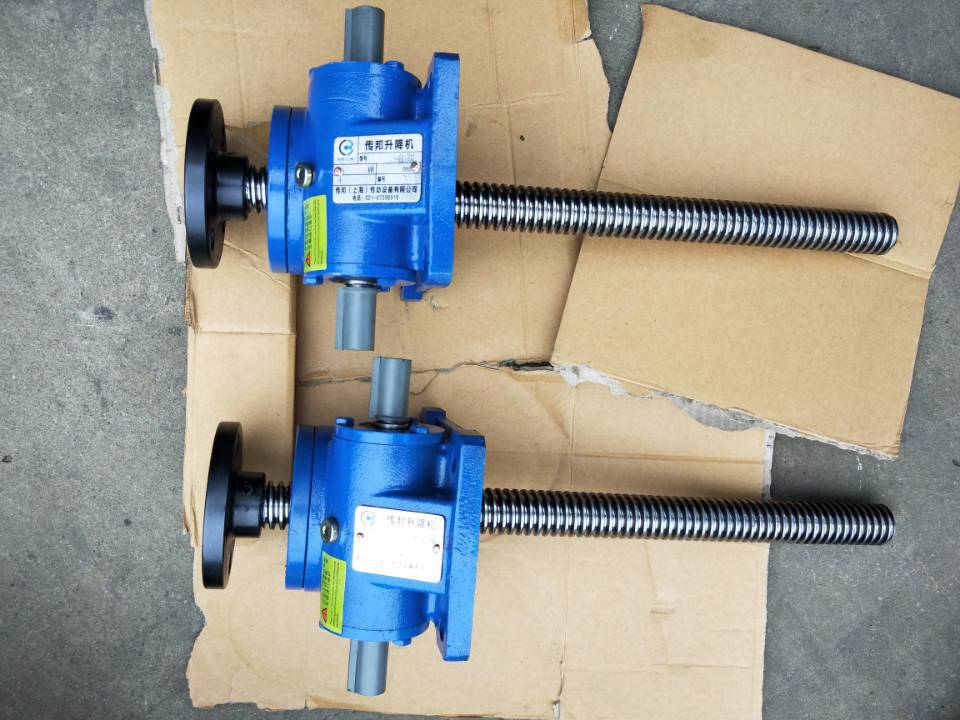 swl1t传邦生产螺旋丝杆升降机蜗轮丝杆提升机电动带动升降机平台