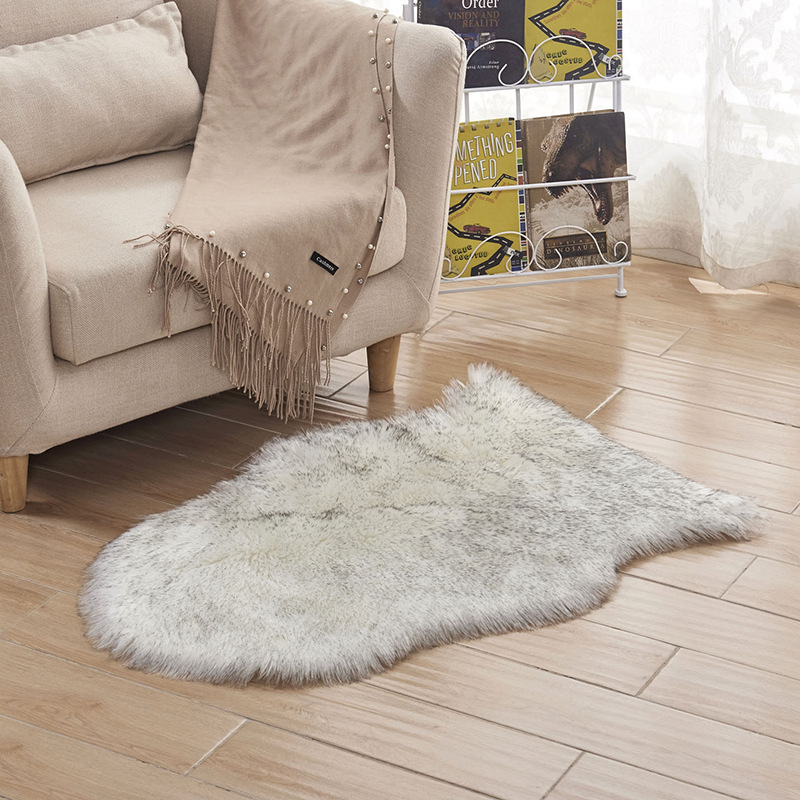 Cross-Border Direct Supply Thickened Australian Wool-like Floor Mat Sheepskin Decorative Carpet Plush Carpet Living Room Sheepskin Cushion