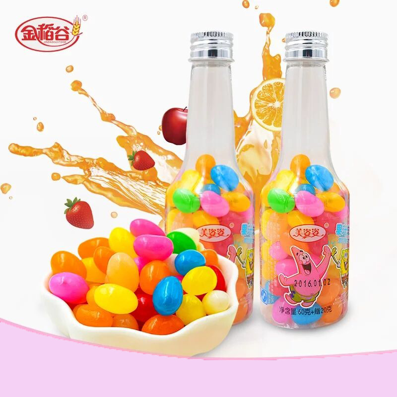 金稻谷80克海棉宝宝果汁软糖糖果  漂流瓶糖果 糖果批发 零食