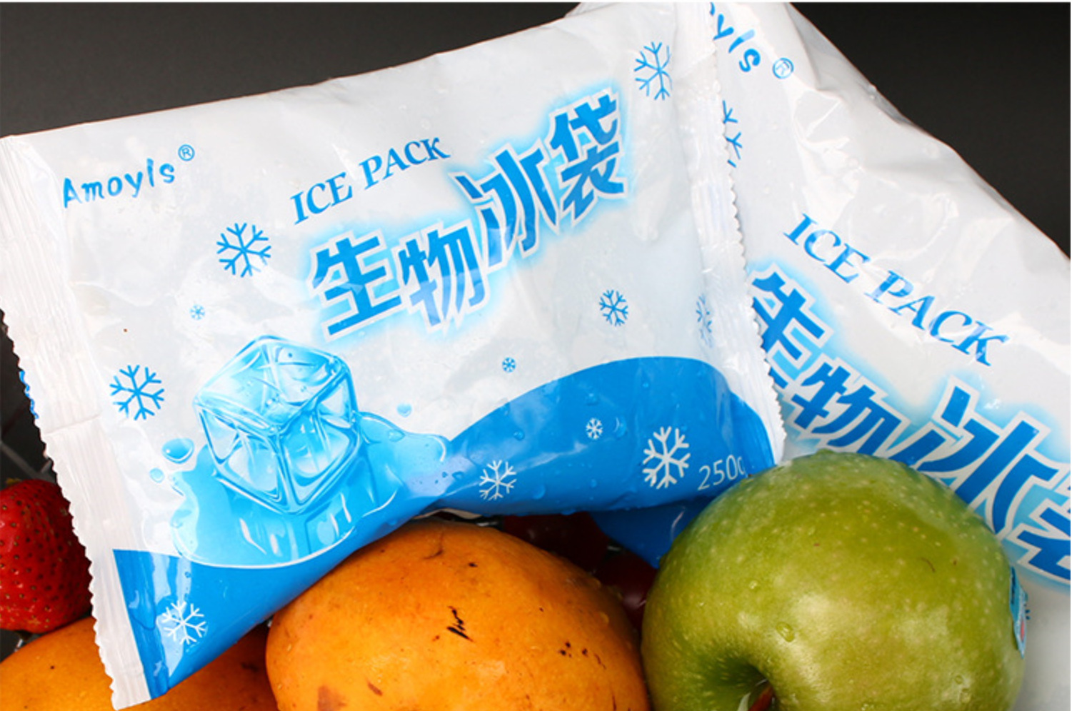 生物冰袋250g制冷保鲜野餐包盒饭便当冰袋