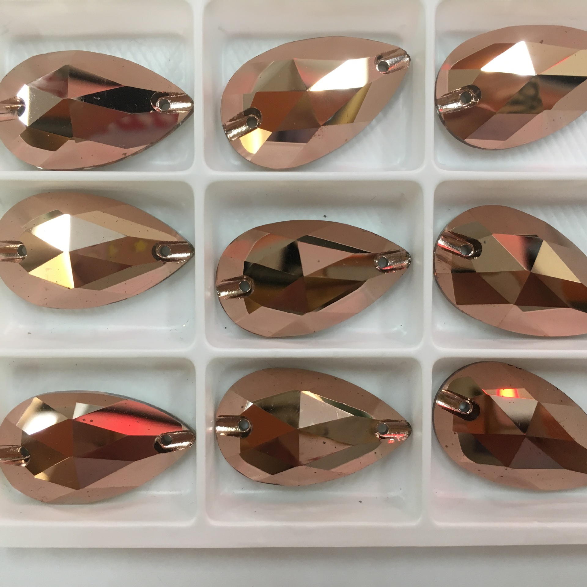 手缝平底玻璃钻玻璃石 水滴马眼长条四方三角水晶钻服装纺织辅料