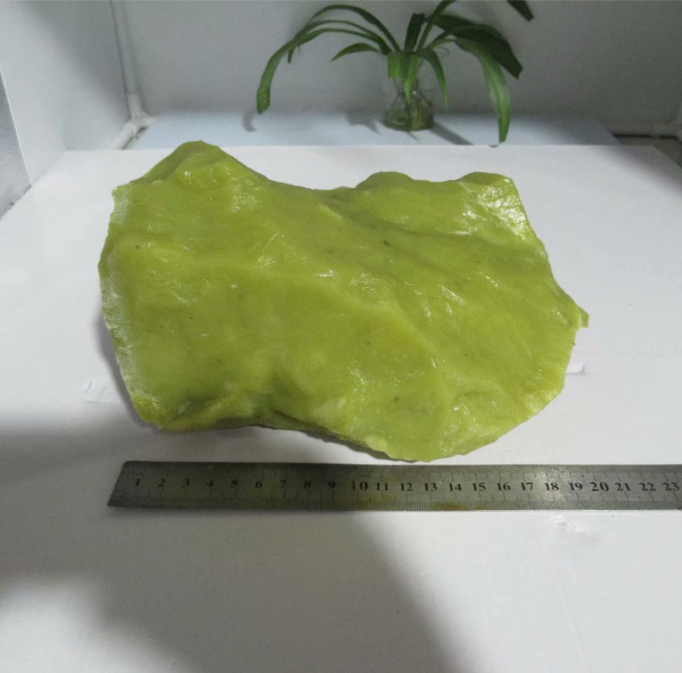 319号天然叶腊石原石料非青田石封门灯光冻4.2公斤印章摆件石料