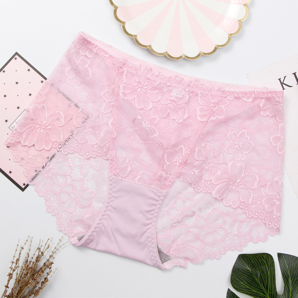 蕾丝透气性感三角内裤冰丝透气无痕打底裤中腰女士无痕 厂家批发