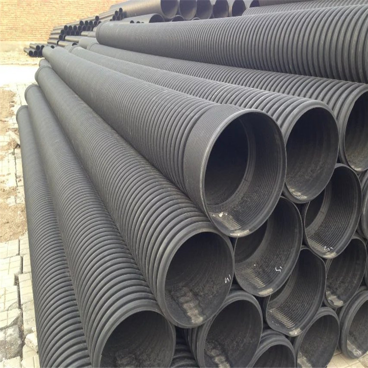 pe波纹管产品图片 予惠牌全黑色hdpe双壁波纹管价格 pe波纹管
