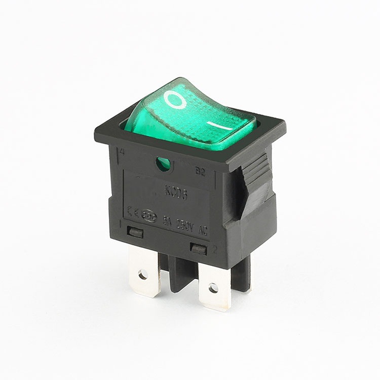 带灯船型翘板开关电饭锅电源开关3脚两档