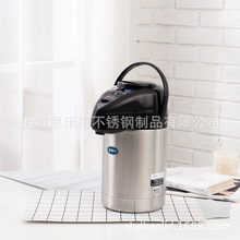气压壶大容量2000ml双层304不锈钢保温壶咖啡壶一体成型壶