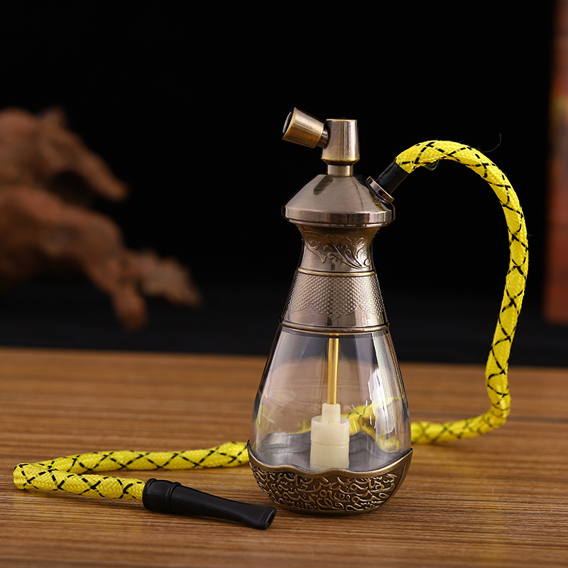 厂家供应新款 水烟壶 有机玻璃水烟壶 玻璃吸版水过滤烟壶