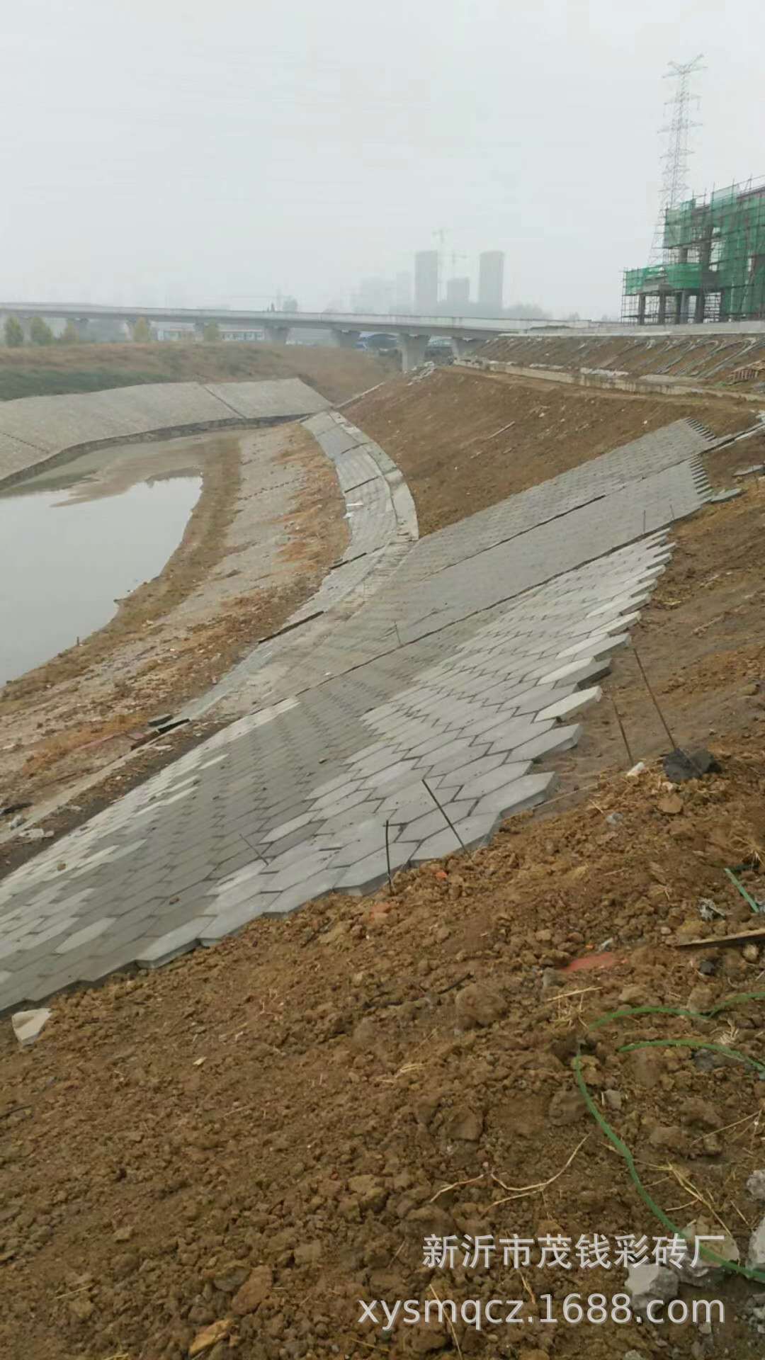 机制六边形水泥实心护坡砖河道水利公路铁路生态六角块河道护坡砖