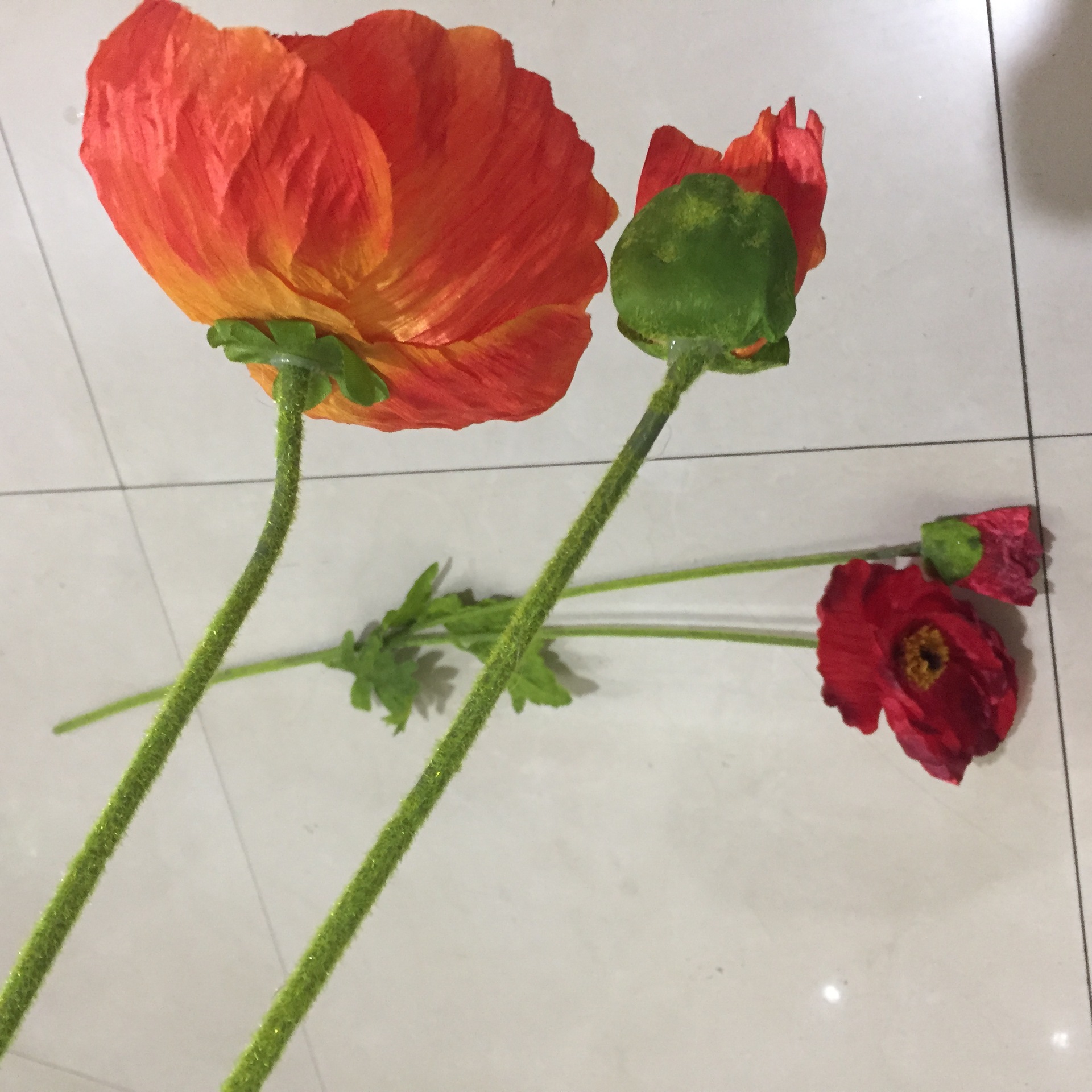 厂家直销仿真花卉 单支大罂粟假花家居装饰花婚庆花艺摆件批发