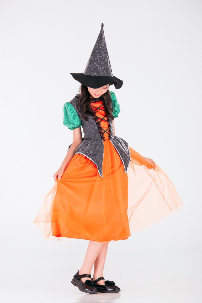 儿童节舞台演出服女巫 巫婆角色扮演服 万圣节服装cosplay舞台服