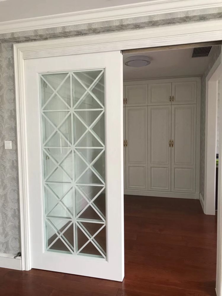 推拉门 来图定制 实木雕花阳台门 优质吊趟门 隔音防潮厨房门