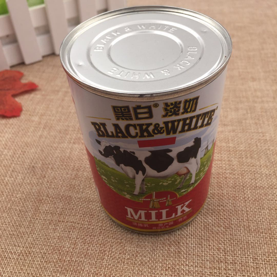 进口黑白淡奶400g 全脂淡奶港式奶茶贡茶咖啡水吧原材料广州批发