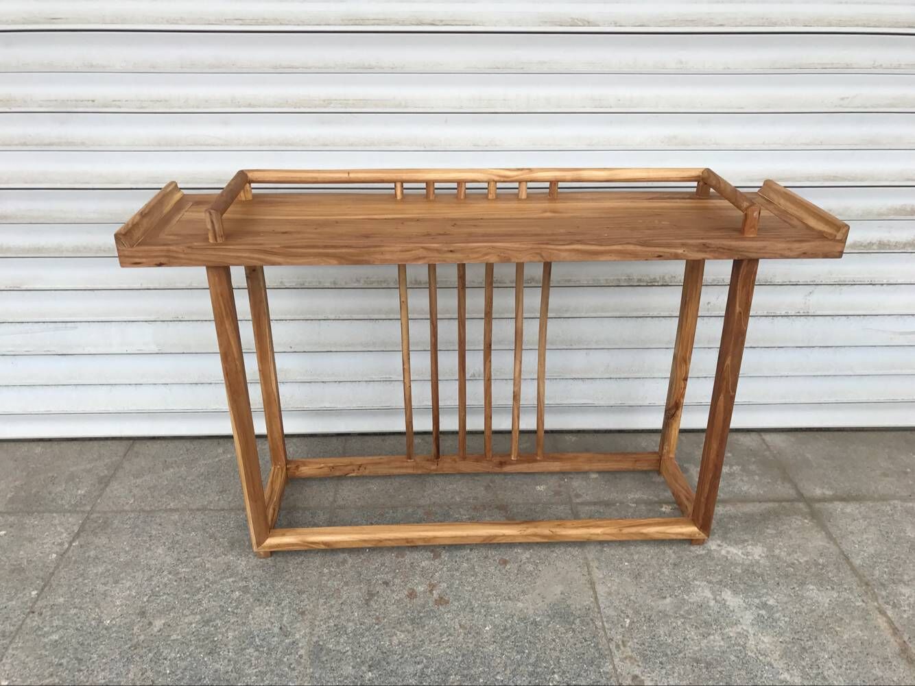 定制 新中式实木烫蜡老榆木条案供桌 条几简约现代画案 书法