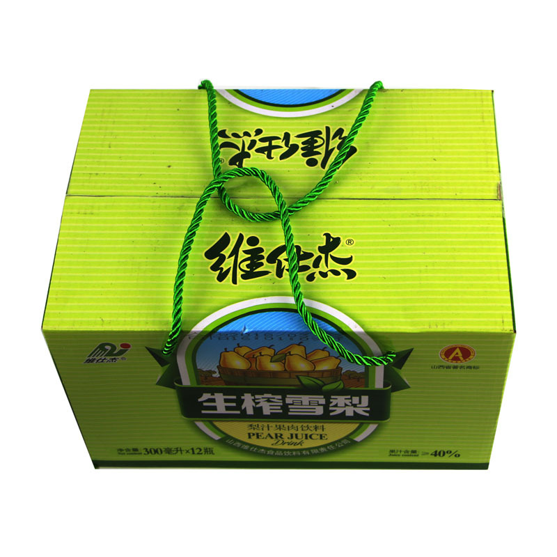 山西吕梁特产维仕杰雪梨 梨汁果肉饮料300ml*12瓶 整箱包邮