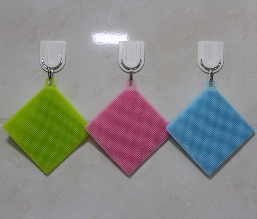 生活日用百货厨房用品正方形硅胶洗碗刷清洁刷厂家现货直销