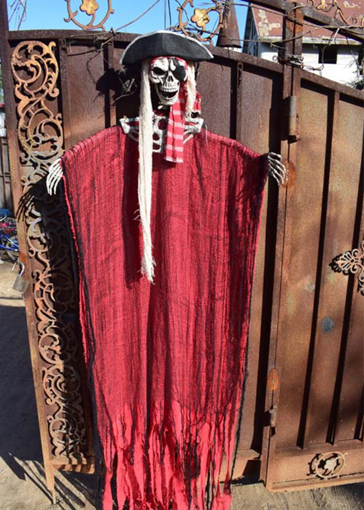 万圣节酒吧鬼屋密室逃脱室布置装扮道具 木乃伊发光鬼叫恐怖吊鬼