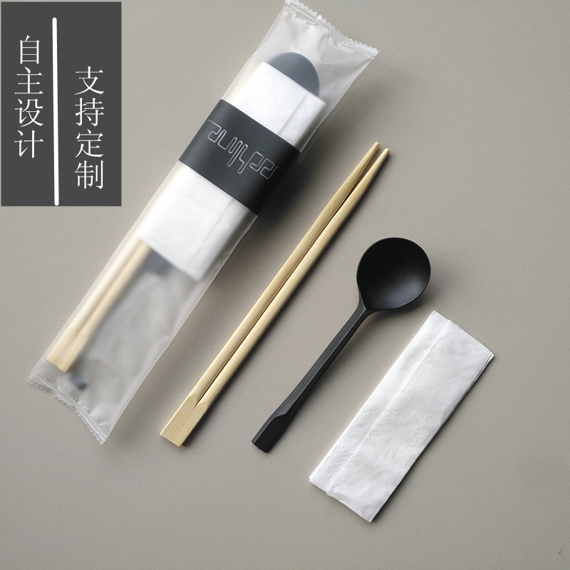 一次性筷子套装四件套餐具四合一餐具一次性套装组合餐具餐具包