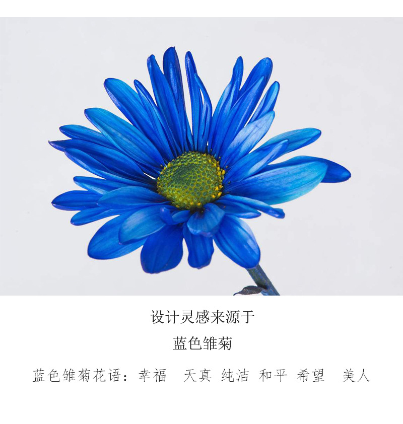 2019新品创意雏菊花朵胸针 镶钻滴油蓝色胸花别针 现货厂家批发