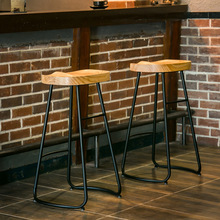 吧台椅现代简约实木铁艺北欧吧凳家用个性酒吧时尚创意椅子高脚凳