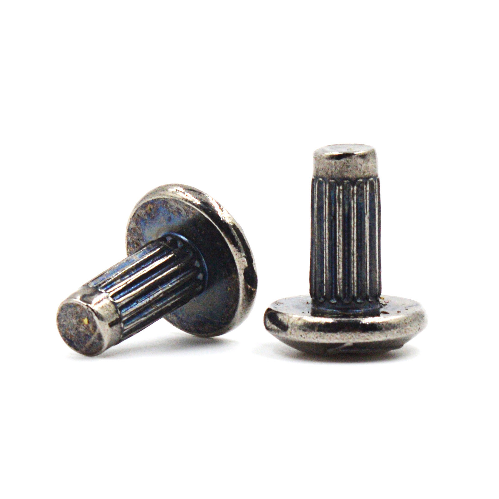 铁镀黑镍内六角滚直纹铆钉 箱包铆钉 可定制 厂家直销