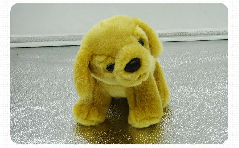 供应可爱小黄狗kk毛料娃娃 十二生肖pp棉儿童玩具卡通仿真小黄狗