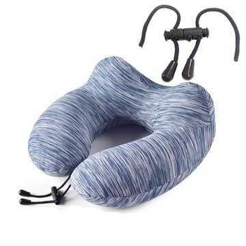 u型枕护颈枕塑胶双孔调节扣头枕帽扣弹簧扣 记忆枕双孔绳扣锁扣