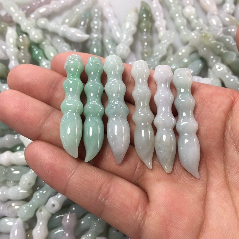 天然玉石缅甸玉文昌笔翡翠吊坠 开光助学文昌笔a货玉坠 金榜题名