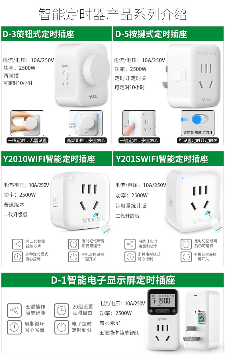 公牛wifi插座手机app智能远程控制多功能创意无线 定时器开关插座