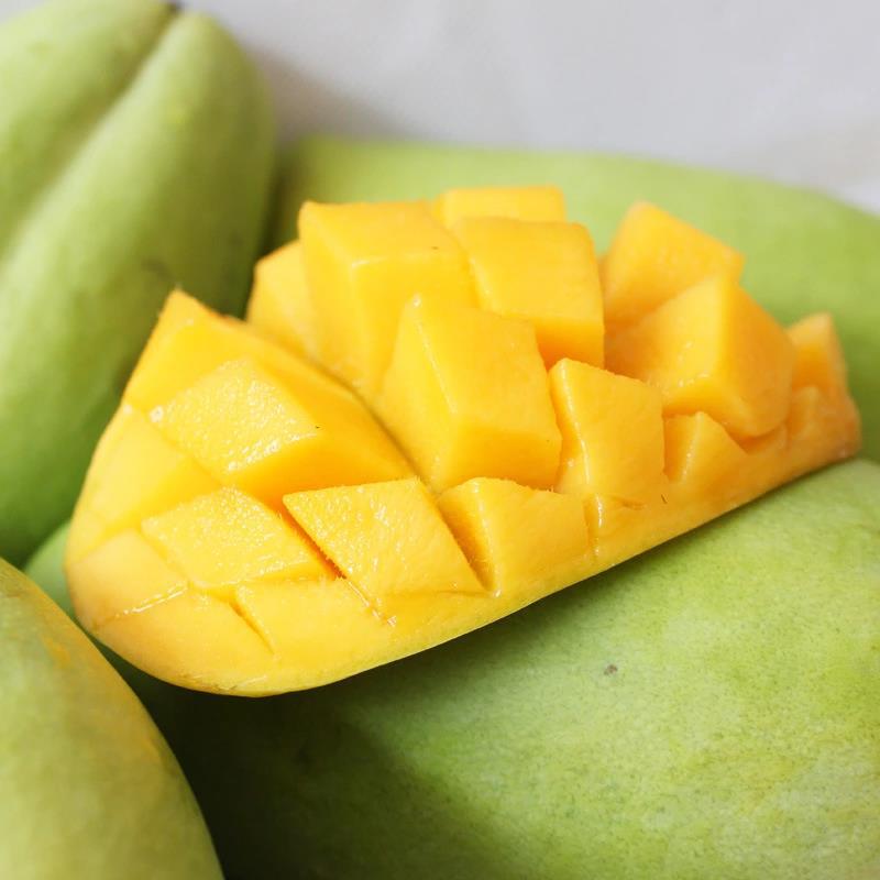 越南进口玉芒青皮芒5斤秒杀,果味浓郁,口感香甜,肉质滑嫩e