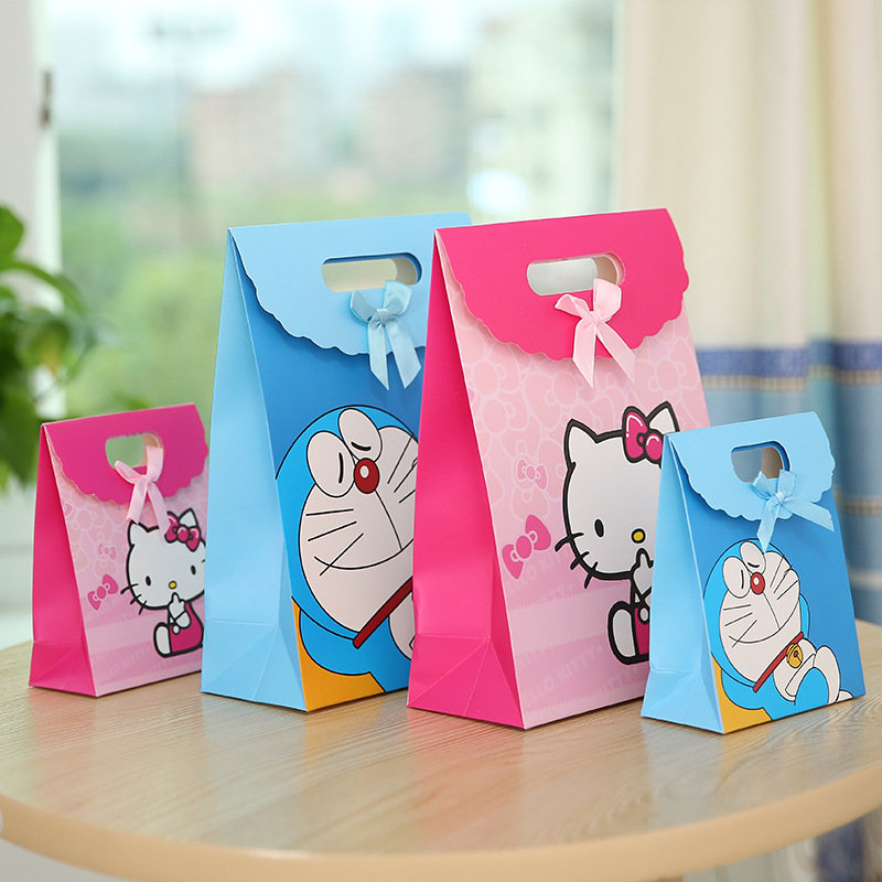 新款卡通创意礼品袋高档可爱手提袋儿童生日回礼袋纸袋服饰袋