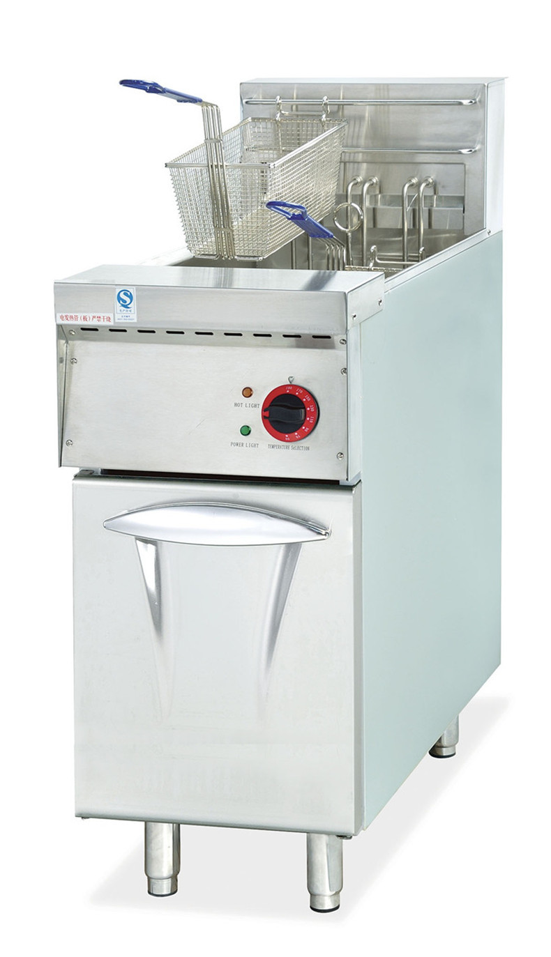 厂家直销df-26-2a立式双缸四筛电炸炉汉堡炸鸡店电炸锅带计时器