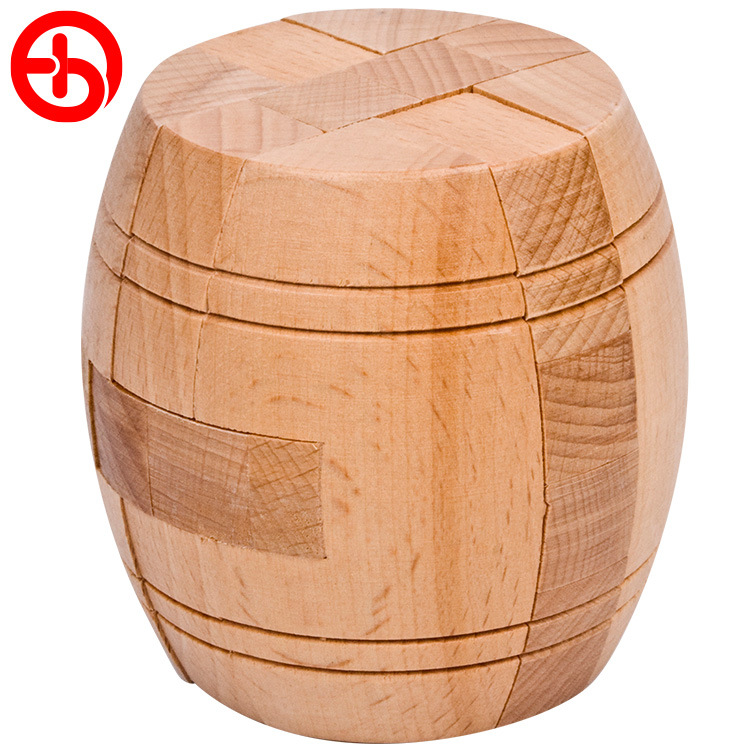 大号榉木酒桶高难度益智玩具成人鲁班锁孔明锁鼓锁75cm