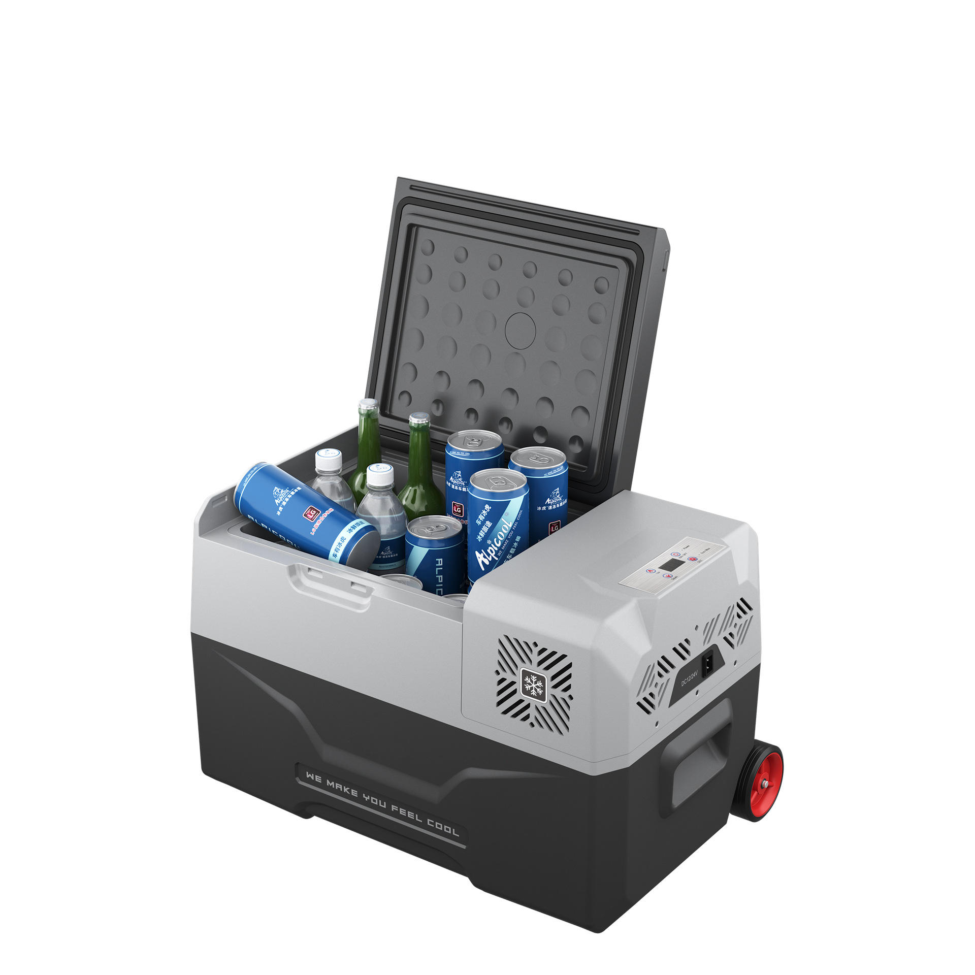 车载冰箱 迷你40l压缩机车载冰箱12v24v汽车 车家两用冰箱