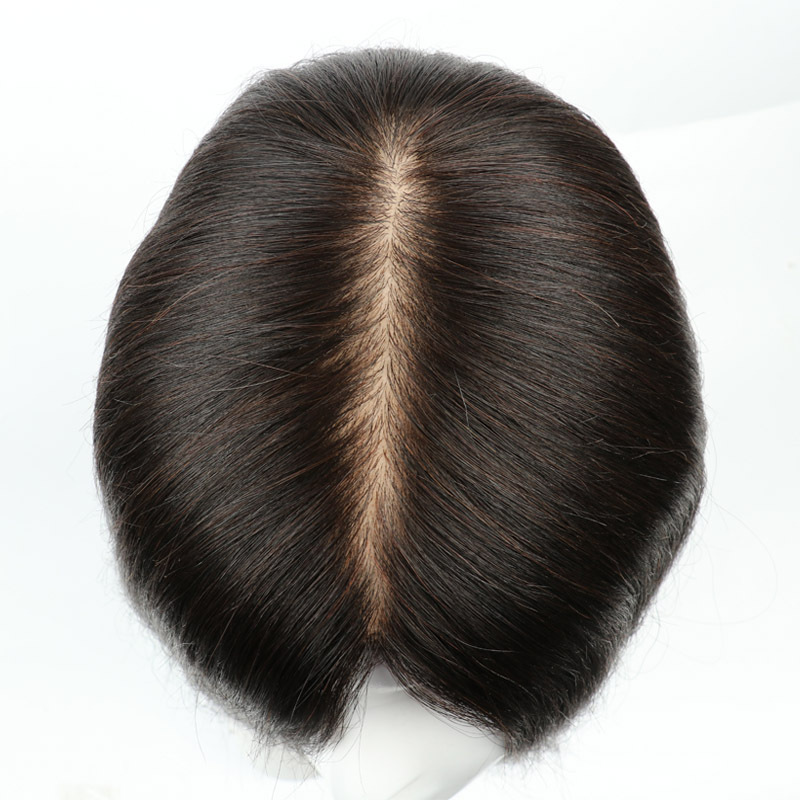 厂家直销双递针全手织女士毛坯长直发 真人发丝整顶毛坯假发头套