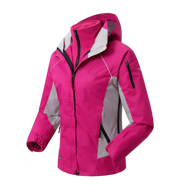 跨境爆款户外女冲锋衣 新款防水加绒登山服 春秋两件套滑雪服定制