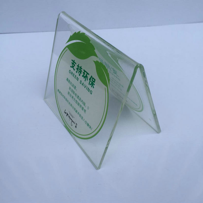 三角形亚克力台卡提示牌 三角形餐桌牌 亚克力提示牌席位牌