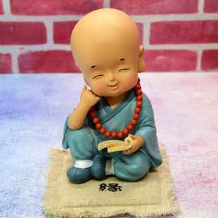 创意家居装饰品禅意小和尚结婚庆礼品酒柜电视柜客厅办公室摆件