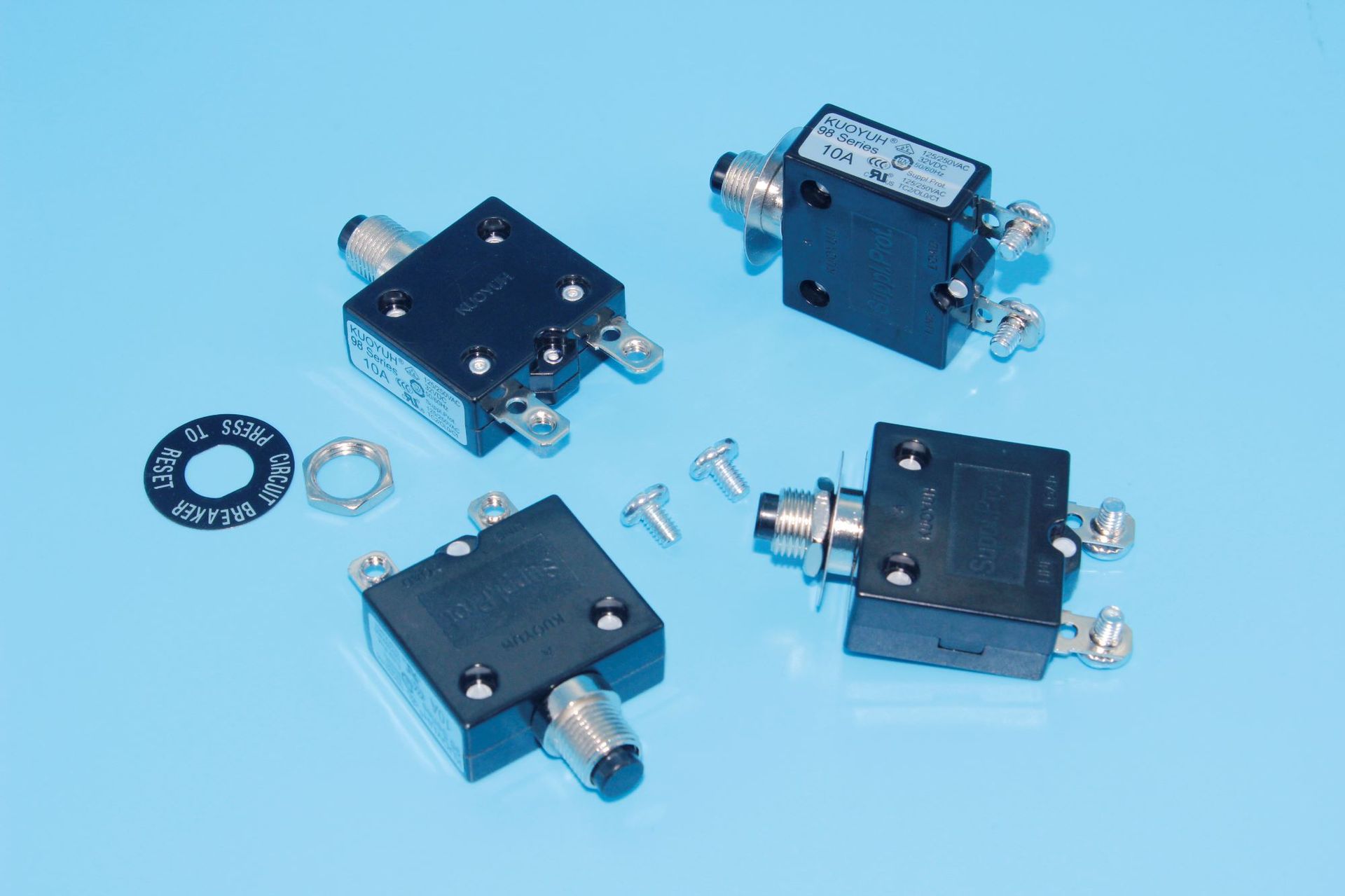 现货 电流过载保护器98系列10a 手动复位过载保护器 kuoyuh