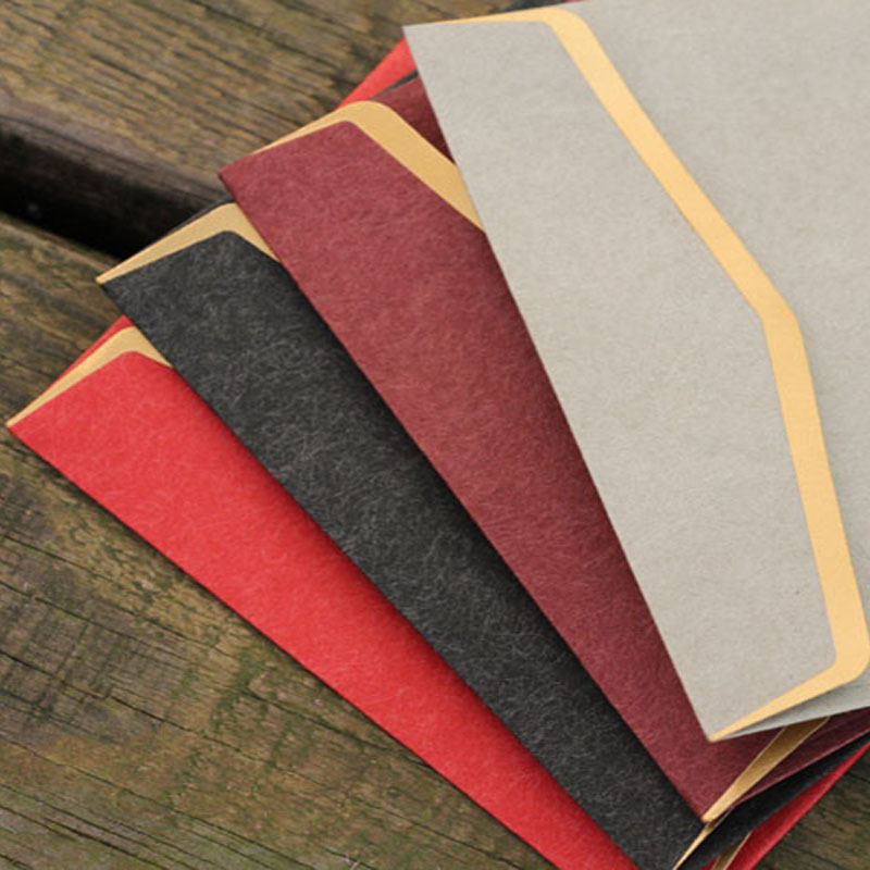 厂家西式卡纸信封定制 高档复古烫金信封 创意邀请函封套烫金logo