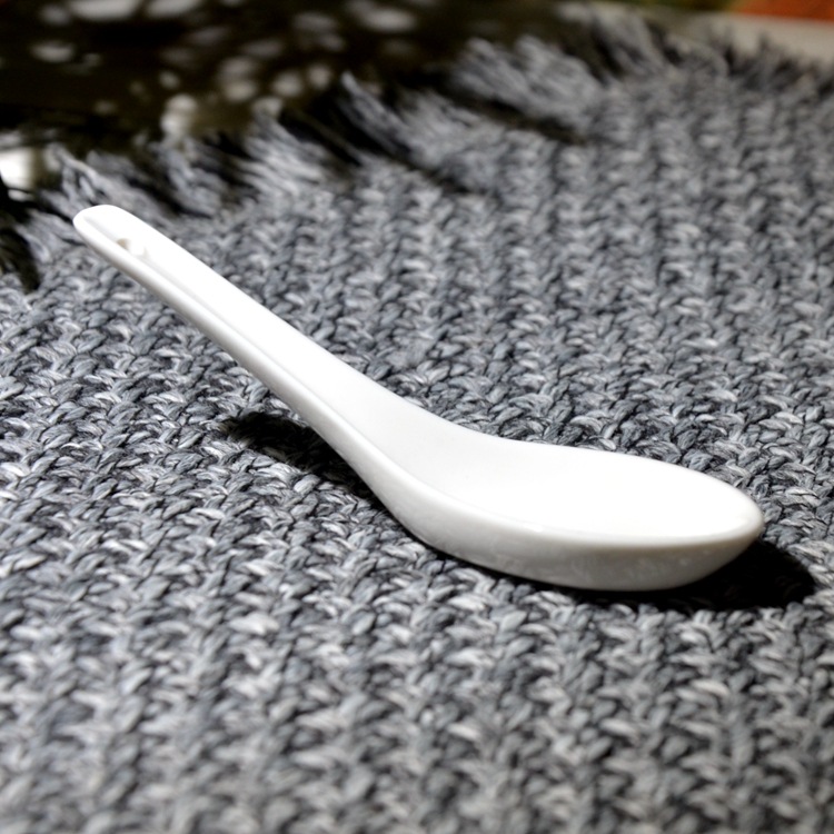 白色环保陶瓷勺_陶瓷勺 白瓷勺 甜品 白色环保 中式 纯色小白 - 阿里